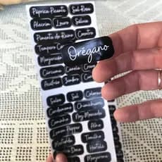 64 Etiquetas Adesivas Para Condimentos Potes Organizadores