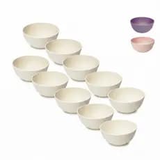 Kit 10 Tigelas Bowl Bambu Ecológico Cumbuca Sobremesa Bowls Tigela Alimentos