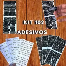 Etiquetas Adesivas Transparentes Temperos Kit 102 Unidades
