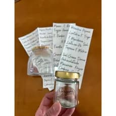 KIT 102 Etiquetas Para Temperos e Mantimentos TRANSPARENTES  Adesivos Minimalista