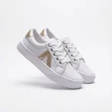 Tênis Feminino Branco Streetwear Casual e Confortável Verte