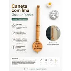 Caneta artesanal com Ímã de geladeira Recarregável