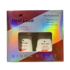 Kit Preparadores Linha Star Gel Base + Top Coat 10ml - Real Love