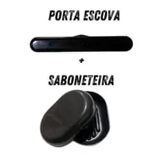 KIT PARA VIAGEM - SABONETEIRA + PORTA ESCOVA CORES