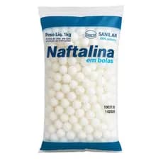 Naftalina em Bolas Pura Super Concentrada 1Kg Sanilar Boa Saúde Antimofo e Anti Traças