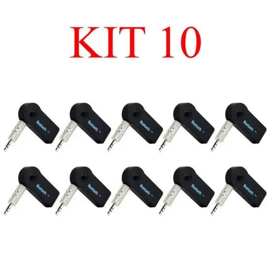 Kit 10 Adaptador Bluetooth P2 Music Call Speaker Carro 3.5mm Sem Fio anjgg