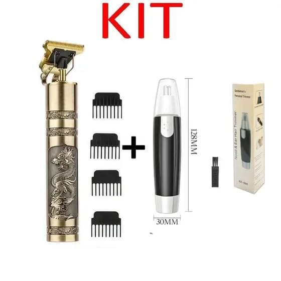 KIT masculino - Barbeador e aparador de pelos Maquina cortar cabelo anjgg