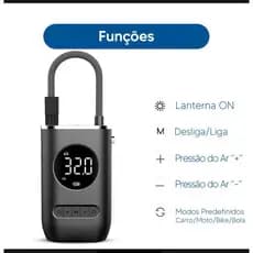 Mini Compressor De Ar Portátil Recarregável Digital USB Calibrador De Pneus Carro Moto Bicicleta Infláveis Automático