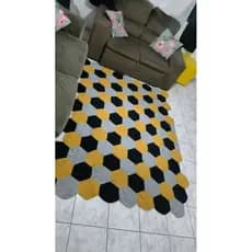 Tapete de crochê hexagonal grande 1.50/2 metros