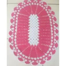 Tapete de crochê oval , tapete para porta, banheiro feito de crochê  peça avulsa