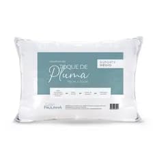 Travesseiro Toque Pluma Suporte Medio 70x50 Enchimento Fibra Siliconizada