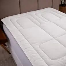 Pillow Top Protetor de Colchão Macio 400 Fios Solteiro Casal Queen ou King Com Elástico
