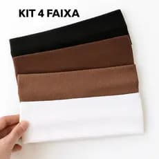 Kit Faixa De Cabelo Confortável Elástica Esporte Tiara Academia Lazer Passeio Yoga Headband