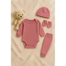 Roupa de Bebê Menina Recém nascida Saida Maternidade 100% Algodão Calça Mijao Vira Pe Culote Body Manga Longa