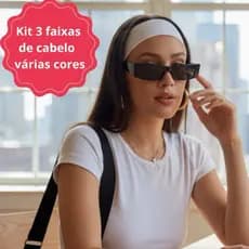 KIT 3 Faixas de Cabelo Tiata Ginástica Academia Esporte Branco Preto Yoga Headwear Turbante Cabeça Correndo