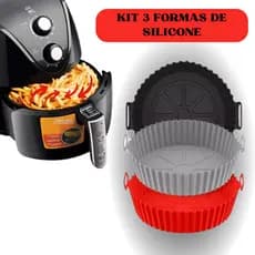 Kit 3 Formas Silicone Para Air Fryer