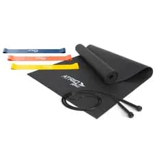 Kit Treino Corda + Elástico + Tapete( Kit Ginastica)