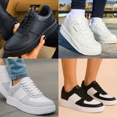 Tênis Casual Feminino Premium Branco Plataforma Academia Conforto Macio