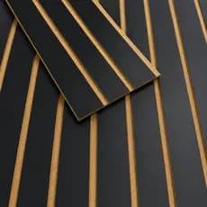 Kit Painel Ripado MDF Autocolante 45x11 cm Revestimento de Parede Decorativo para Quarto Escritório