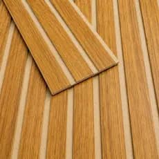 Kit 50 Ripado MDF Autocolante 45x11 cm Revestimento de Parede Decorativo para Sala Quarto