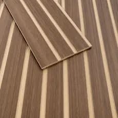 Kit Painel Ripado MDF Autocolante 45x11 cm Revestimento de Parede Decorativo para Sala Quarto