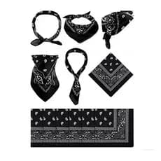 3 Lenço Bandana Varias Estampas Rock Fitness Sports em Tecido Poliéster Feminino Masculino, tamanho 55x55cm Atacado