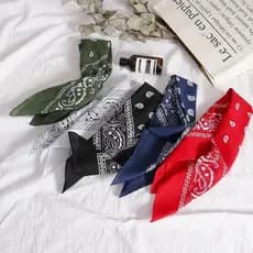 Lenço de Pescoço Estampa Paisley / Bandana Feminina