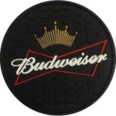 Kit 4 Porta Copo Budweiser -  Descanso De Copo Emborrachado Barmat