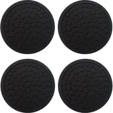 Kit 4 Lindos Porta Copos 10cm Redondo Alto Relevo Emborrachado Retem o Liquido