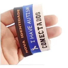 Kit 100 unids Pulseira silicone personalizado 1cor palestras festas comemorações eventos religiosos