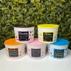 Kit 5 Potes Organizador Mantimento 1Litro Conjunto Plástico Potes Condimento Decorativo Cozinha