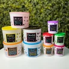 Kit Mantimento 5 Peças Mais Porta Tempero Plástico Colorido Potes Organizador Condimentos Alimentos