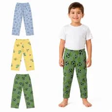 Kit 05 Calça Masculina Avulsa De Pijama Infantil Menino 02 ao 16 100% Algodão Confortável Leve