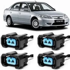 Plug Conector Bico Injetor Honda Civic Fit CRV - 4 X