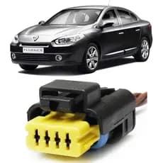 Plug Lanterna Traseira Renault Fluence 2011 2012 2013 2014 com 4 vias