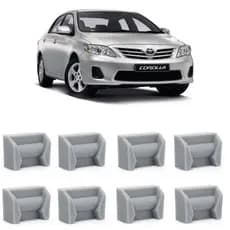 Kit Bucha Reparo Limitador de Porta Toyota Corolla 2003 a 2019 Hilux 2005 a 2015 4 portas 8 buchas