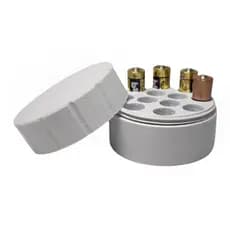 Case Porta Bateria Para 12 Pilhas AA ou 12 Pilhas AAA - Tampa com Rosca