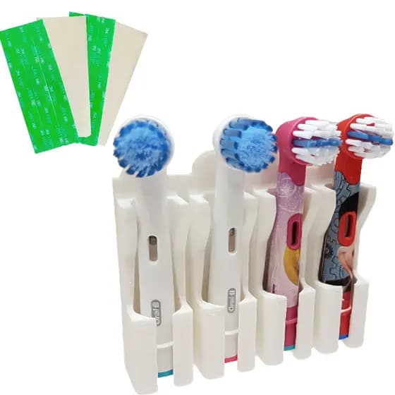 Suporte De Parede Para Refil Escova Dental Elétrica Oral B + Fita Dupla Face