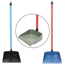 PA DE LIXO DE PLASTICO CABO MADEIRA LONGO 66X20,5X18CM