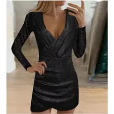 vestido festa mídi lurex rose brilho elegante manga cumprida fecho em zíper