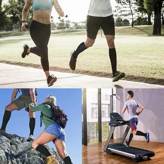 Meias de compressão para trombose 15-20 mmHg é a melhor atlética e médica para homens e mulheres, corrida, voo, viagem