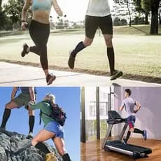Meias de compressão para trombose 15-20 mmHg é a melhor atlética e médica para homens e mulheres, corrida, voo, viagem