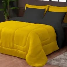 Jogo de Cama Queen 3 Pçs Edredom Dupla Face Toque Macio Conforto