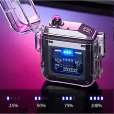 Acendedor de Plasma Eletrônico Recarregável vem Lanterna USB Luz Led TB-1918