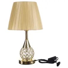 Abajur luminária decoração quarto sala Mesa de cabeceira base com cristal e led