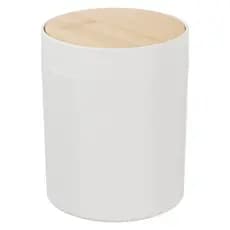 Lixeira De Pia Basculante Bambu 2,5 Litros Banheiro Cozinha