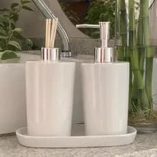 Kit Lavabo Difusor Banheiro Porta Sabonete Líquido Pia / 187