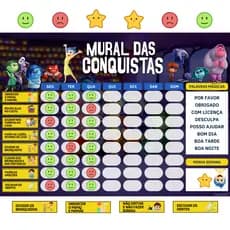 Mural das Emoções e Tarefas – Divertidamente (22x30cm)