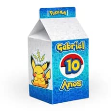 Envio Imediato Kit Lembrancinhas Caixa Milk Personalizada Para Festa Tema Pokémon