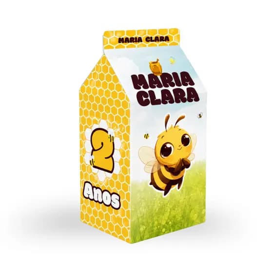 Envio Imediato Kit Lembrancinhas Caixa Milk Personalizada Para Festa Tema Abelhinha